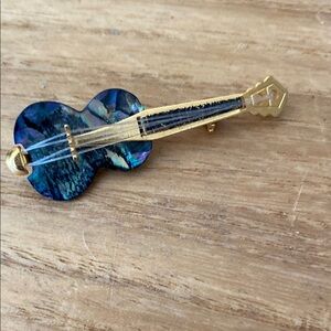 Abalone Shell Guitar Brooch